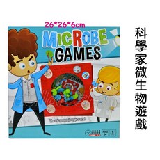 寶貝玩具屋 微細菌生物科學益智遊戲60 微生物科學家配對桌遊54題卡 盒玩, 1個