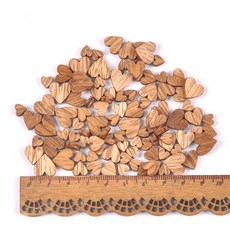 100pcs 나무 미니 빈티지 하트/별 모양 웨딩 테이블 산란 장식 된 Scrapbooking 공예, 02 heart