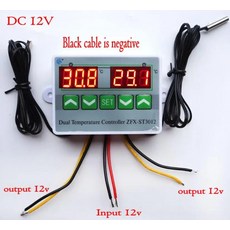 부화기 계란부화기 달걀부화기 병아리부화기 인큐베이터12V 24V 220V 마이크로 컴퓨터 디지털 듀얼 온도계, 01 DC12V