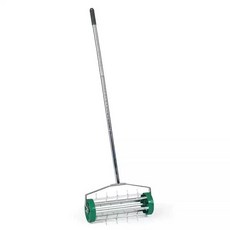 잔디 구멍 뚫기 다지기 통기성 잔디롤러 관리 손잡이 롤러, 화이트, 1개, 기본 색상