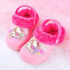 헬로키티 루이 LED 방한샌들 아동 겨울 털신발