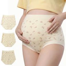 마미소프트 여성용 모달 순면 임산부 팬티 3종 세트
