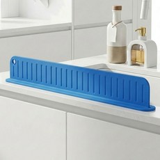 프리미엄 심플 실리콘 싱크대 물막이, 1개, 블루