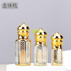 嗨購 Z010D-3ml6ml12ml電鍍八角滾珠瓶便攜式電鍍UV迪拜熱銷走珠瓶, 12ml,12ml;金色（不滿, 1個