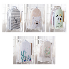 행거가리개 지퍼식 그림 행거 가림막 커버 가림막 덮개 가래기천 롱패딩 코트보관 먼지차단, 장미, 2호 60X30X110, 1개, 1개입