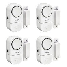 TRIOZ 도어 경보기 방범벨 창문 센서벨 문열림 센서 1+1, 4개