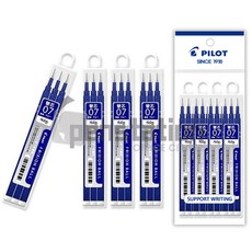 파이롯트 프릭션 지워지는 노크 볼펜 청색/적색 리필심 4개 세트, 0.7mm 리필 청색(3개입) 4개 세트