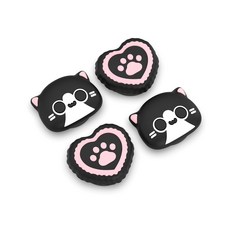 이이네 닌텐도 스위치2 조이스틱 커버 실리콘 소재 4p 프로콘2 아날로그 스틱캡, 1세트, 젖소냥이 테마, PW0010