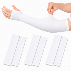 어웨이 스튜디오 1+1+1 자외선차단 남녀공용 반장갑형 쿨토시 2종, 1세트, 화이트