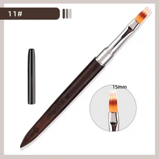 1/12PCS 네일 아트 브러쉬 라이너 페인팅 펜 아크릴 UV 젤 크리스탈 매니큐어 도구, 1개
