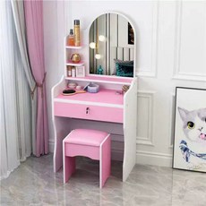 화이트화장대 북유럽 엔틱 앤틱 화장대 빈티지, F. 50cm 핑크 사다리+의자