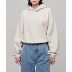 스탠다드 STANDARD MUSINSA WOMAN 우먼즈 오버사이즈 폴라 플리스 후디드 스웨트셔츠 [아이보리] MWBFEAZ10-IV 550007