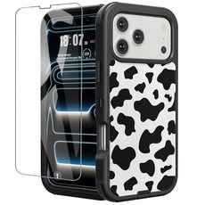 OTTARTAKS 아이폰 17 프로 맥스용 케이스 액정보호필름 포함 올드 빈티지 미국 국기 디자인 3겹 풀 바디 견고한 튼튼한 충격 방지 보호 폰 케이스 아이폰 17 프로, 초록색