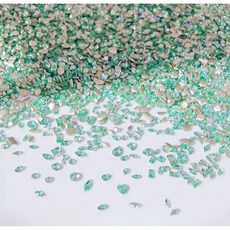 超閃迷你鋯石，異型鑽平底美甲飾品, 1個, 精靈綠