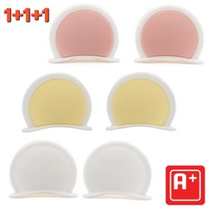 알탱고 [1+1+1]귀여운 동물 /곰 귀/ 헬멧 부착형 레포츠용 선물용 3색 혼합 구성, 3종세트3(화이트/핑크+화이트/옐로우+화이트)