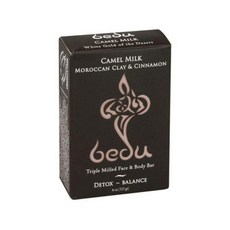 베두 페이스 & 바디 바 카멜 밀크 모로칸 클레이 & 시나몬, 113g, 1개