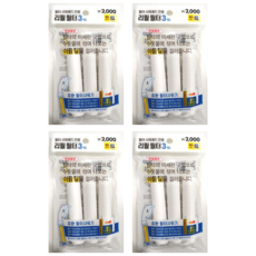 다이소 필터 샤워기 리필 (압축 마스크팩 증정), 3개입, 4개