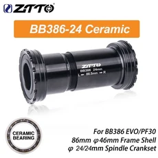 ZTTO MTB 로드 바이크 BB386 프레스핏 바텀 브래킷 세라믹 스틸 베어링 BB (22mm 24mm 30mm 크랭크셋 DUB 2, 04 BB386-24A Ceramic