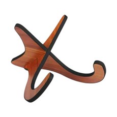 GHSHOP 우쿨렐레 스탠드 디스플레이 스탠드 안정적이고 편리한 X자형 우쿨렐레 홀더 휴대용 가정 학교 파티 용품, 섬유, 갈색