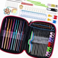 코바늘 뜨개질 바늘 골무 세트 실공예 케이스 보관 풀세트, 1개