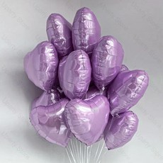 하트 풍선 파티용 헬륨 러브 포일 모양 생일 약혼 결혼식 장식용, 1개, 1. Light Purple