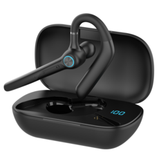 맨큐 귀걸이형 고음질 충전창 블루투스 이어폰, G3, 블랙