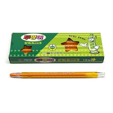 지구화학 투명이 채점용 색연필 낱색 전색상 12자루 1타, 귤색