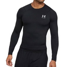 국내매장 전용 언더아머 UNDERARMOUR 아머 히트기어 기능성 러닝 긴팔티 블랙 1361524-001 573878