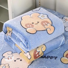 꽃무늬 담요 침실 소파용 플란넬 귀여운 핑크 딸기 패턴 세탁기 사용 선물, 6. Little Darling