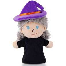 해외 ZJoey Castle 손 인형 동화 퀸 & 킹 공주와 왕자 엘프 마녀 플러시 장난감 역할 놀이 스토리텔링 상상력이 풍부한 교육 유치원왕자 미국매장정품+ 1903849, 마녀.