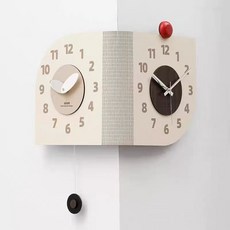 YAPOGI 벽걸이 시계 양면 무소음 벽시계, 스타일 B