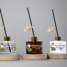 am211-꼬망드LED우드받침디퓨저_필승군인, 06.워터플라워/01.투명원형, 1개