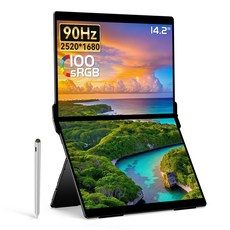 EHOMEWEI 이홈웨이 X시리즈 14.2 16 18.5인치 IPS QLED 휴대용 모니터 FHD 2K 60Hz 100Hz 노트북 스위치 듀얼 서브모니터, XP-142PW, 36.07cm