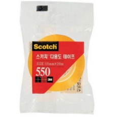 스카치 다용도 셀로판 테이프 550 리필 18mm x 20m, 단일색, 15개
