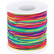 컬러 고무줄 롤 1.0mm 대용량 50m, 레인보우