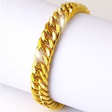 18k압축도금 남성 남자 팔찌 꽈베기체인 세공 깔끔한고리 트루체인