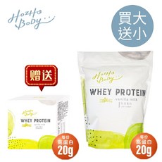 Hozto Body 好滋好滋乳清蛋白香草牛奶口味，每包含20克蛋白質，添加消化酵素和益生菌，SGS檢驗合格, 1260g, 2個
