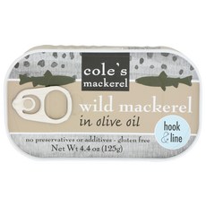 콜스 고등어 올리브 오일 절임 COLES MACKEREL OLIVE OIL 4.4 oz, 4.4온스(1팩), 1개, 125g