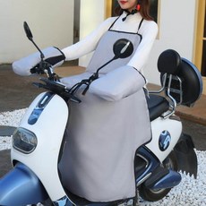 전기차 바람막이 오토바이 무릎 담요 장갑 전기 자전거 스쿠터 방한 방풍 보온 배달 겨울 커버 바람막이 워머 겨울분체 두툼한 기모 방수 봄가을 선바이저 바이크 덮개 겨울, 허리 지지대, 라이트그레이(엄지)라이트보드[복합분할세트]