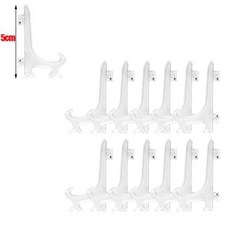 1/12PCS 아크릴 이젤 테이블 탑 플레이트 홀더 투명 플라스틱 접시 그릇 디스플레이 스탠드 랙 웨딩 사진 프레임 스토리지 장식, 8PCS, 19)Transparent-5cm