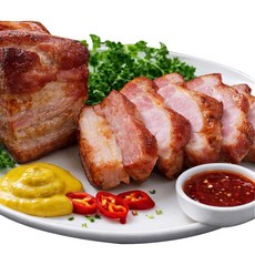 웰쉐프 바베큐 통훈제삼겹 200g 3개 훈연을 입은 짭조름한 맛