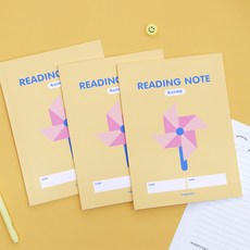 인디고 초등 우리학교 고학년 3-6 독서기록장 3권 세트, 1세트, 옐로우