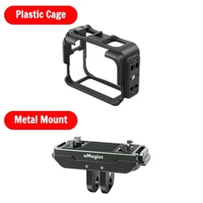 호환 aMagisn 플라스틱 프레임 케이지 보호 하우징 + 마운트 Insta360 Ace Pro 2 액세서리용 수평 수직 장