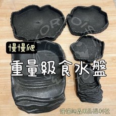 慢慢爬 重量級食水盤 爬蟲食水盆 陸龜蜥蜴斜坡飲水器 角落食物盆, 1個, 食水盤小