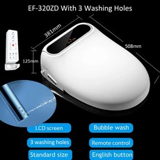 Ecof sh 변기 전기 비데 커버 스마트 가열 시트 Led 조명 Wc 뚜껑, 320ZD