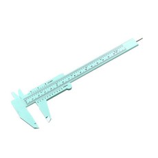 Uxcell Vernier 캘리퍼 150mm 미니 더블 스케일 플라스틱 눈금자 측정 도구 그린 휴대용 슬라이딩 게이지 내부 외부 깊이용 120835, 1