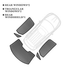 자동차 차양 자기 앞 유리 프레임 커튼 후면 창문 바이저, 색상: 6. Rear 5pcs