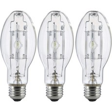 블루엑스 전구 3팩 MP50UMED 50와트 금속 할로겐화 ED17 중간 베이스 투명 50W, 100 Watts