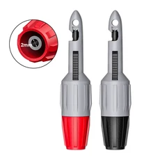 Cleqee P30039B 자동차 자동차 수리 테스트 프로브 2mm/4mm 소켓 테스트 후크 클립이 있는 절연 와이어 피어싱 펑크 프로브, 2mm Plug, 1개