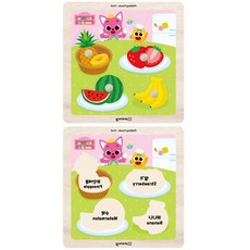 12개월 소근육 발달 핑크퐁 아기 나무 꼭지 과일 퍼즐 맞추기 조각퍼즐